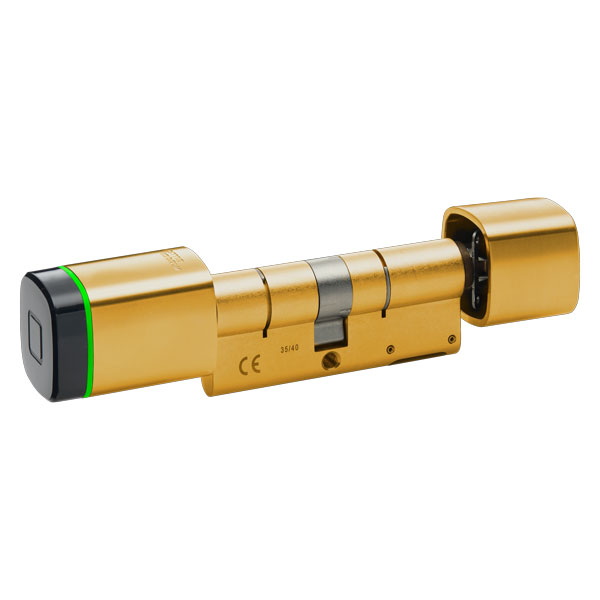 DORMAKABA evolo smart cylinder finish polished brass
