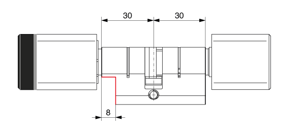 DORMAKABA evolo smart shortened connecting bar