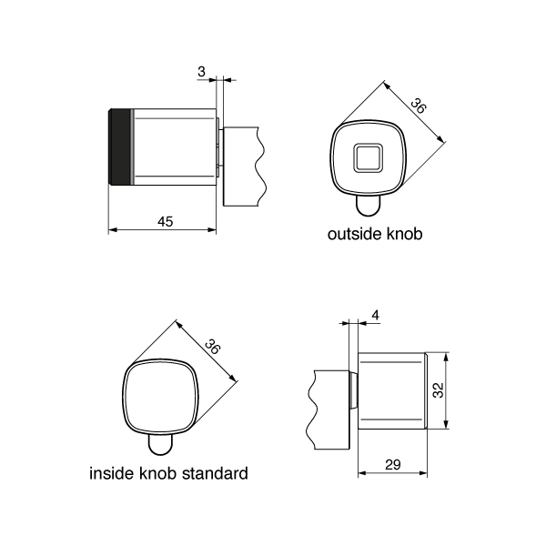 DORMAKABA evolo smart inside knob