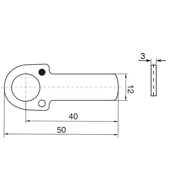 dimensions standard closing lever