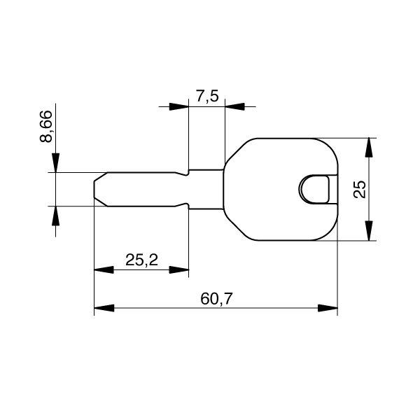 EVVA ICS design cap dimensions