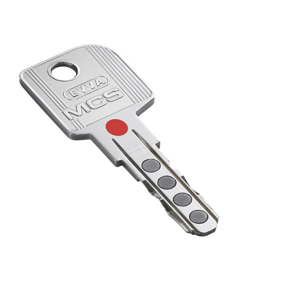 EVVA MCS key with coloured dot
