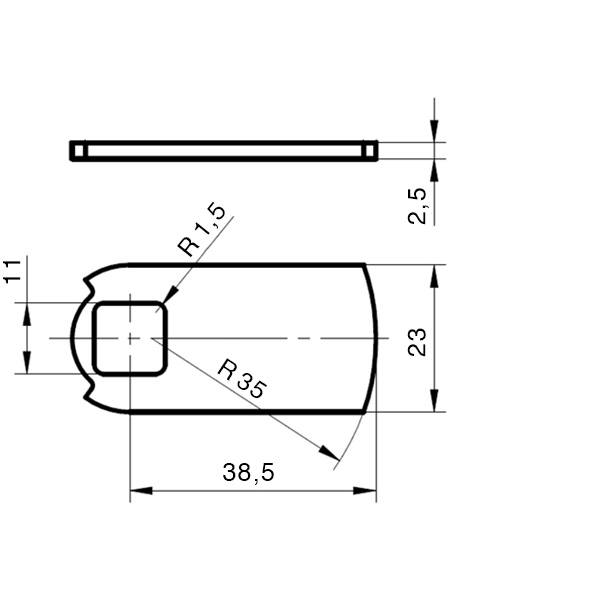 ISEO standard closing lever