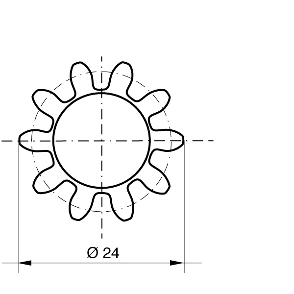 ISEO 10 teeth cog &Oslash; 24