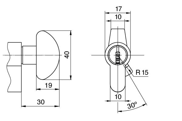 KESO 8000&Omega;&sup2; knob shape E.052