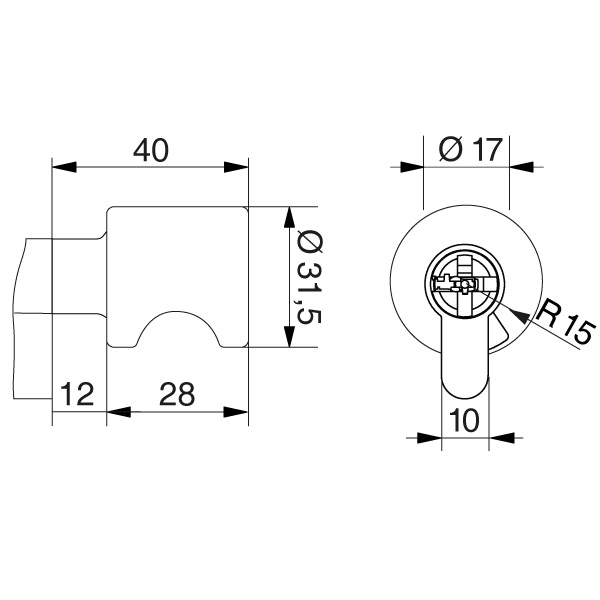 WINKHAUS recessed knob