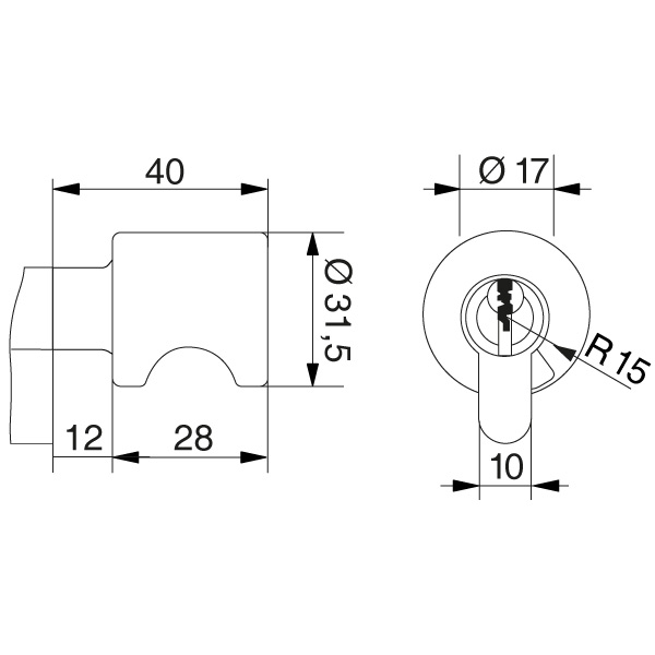 WINKHAUS recessed knob