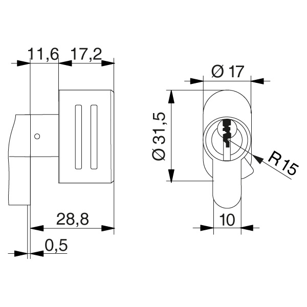 WINKHAUS standard knob