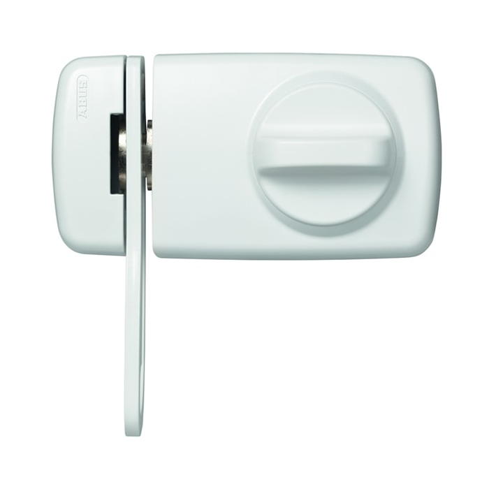 ABUS additional door lock with locking bar and rimm cylinder 7030 white