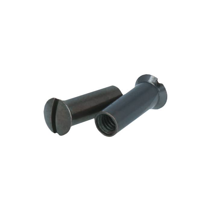 Sleeve with slot - M5 x 15 mm - brass burnished