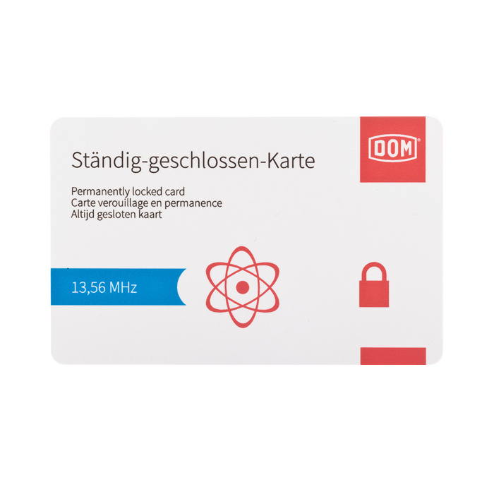 DOM ENiQ® permanently locked card