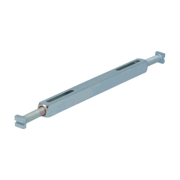 Square spindle with adjusting screws, 8 mm