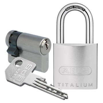 EVVA EPS-5 half cylinder + padlock 86TI/45