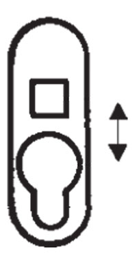 distance handle / knob to center hole