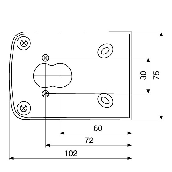 underlay 7000 for rim cylinders from other manufacturers