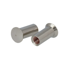 Sleeve without slot - M5 x 15 mm brass nickel plated