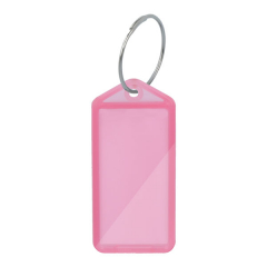 Key ring made of transparent plastic, hinged