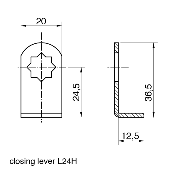 closing lever L24H