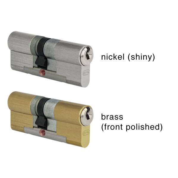 EVVA Double cylinder with wear resistant nickel silver core